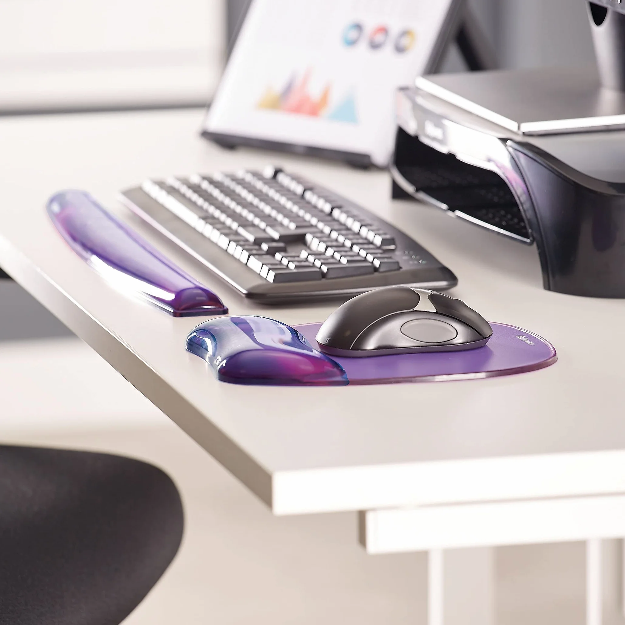 Fellowes Repose Gel Crystal Violet 48x57 cm Poignet pour Clavier