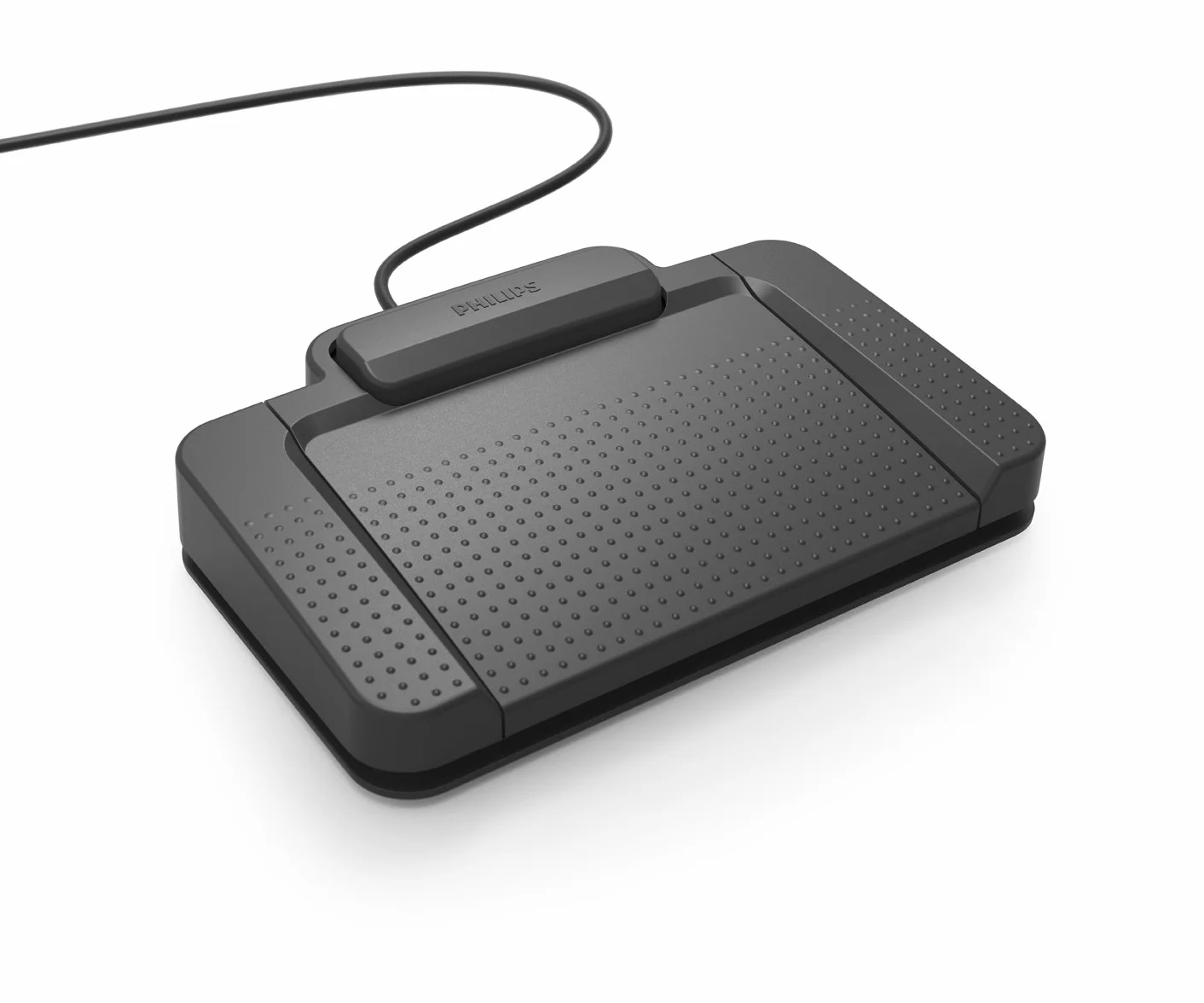 Philips ACC2310 Pédale de Commande, USB Interrupteur à Pied Design 3 Pédale, Plug et Play, sans Logiciel, Anthracite
