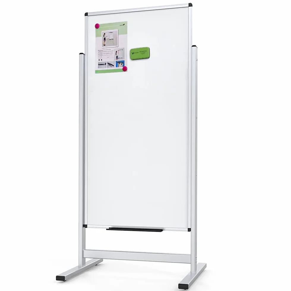 Viz-Pro Support magnétique double face pour tableau blanc Cadre et support en aluminium 1200 x 600 mm