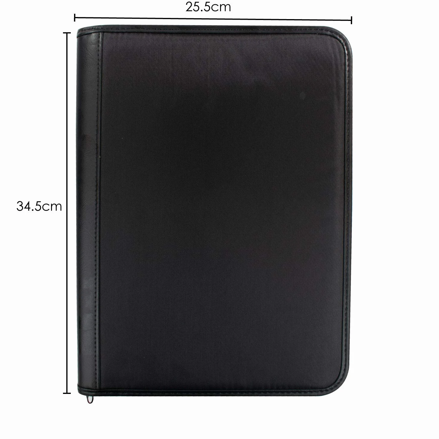 Organisateur de fichiers extensible 25 compartiments A4 zippé simili cuir noir