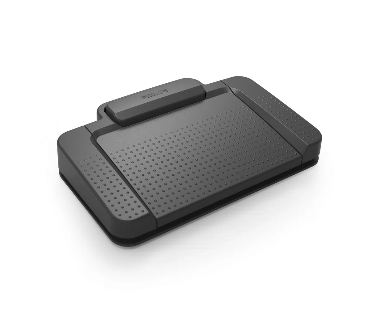 Philips ACC2310 Pédale de Commande, USB Interrupteur à Pied Design 3 Pédale, Plug et Play, sans Logiciel, Anthracite