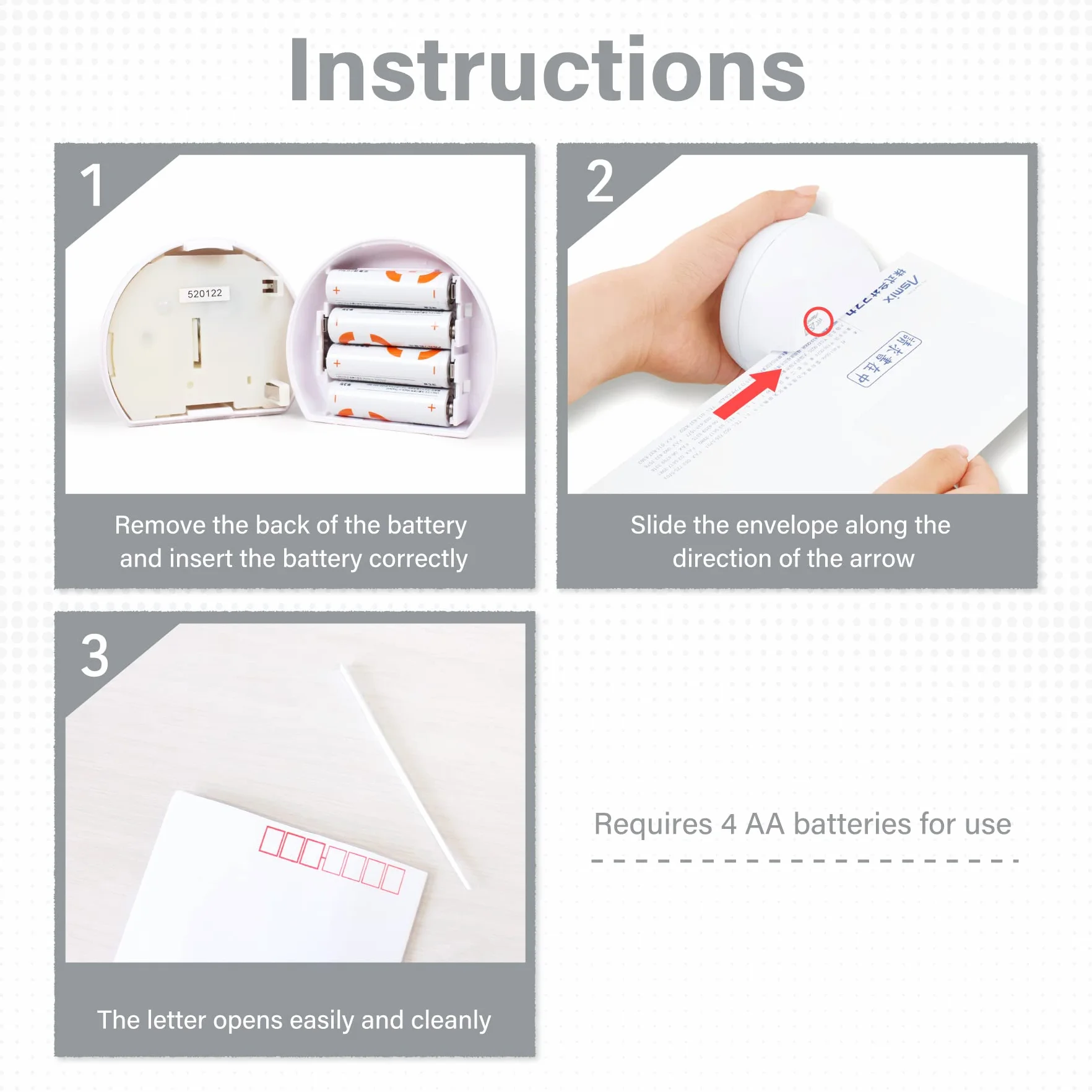 Asmix Ouvre-lettres électrique LO85W blanc ouvre-enveloppes