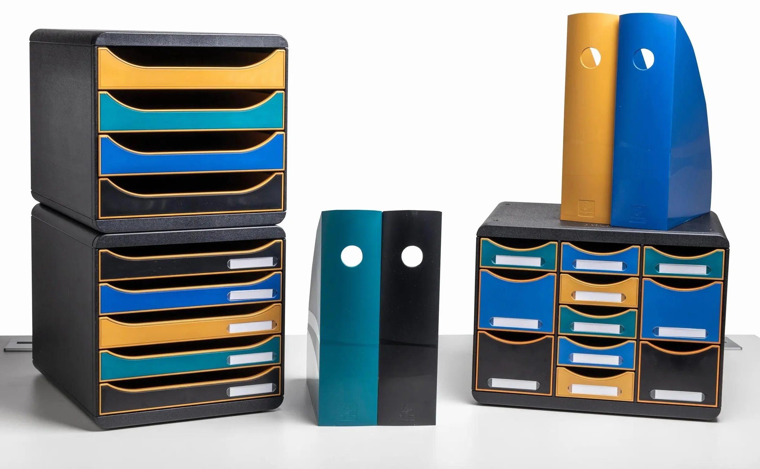 Exacompta Porte-revues MAG-CUBE Néo Déco 26,6x8,2x30,5 cm A4+ Bleu de France