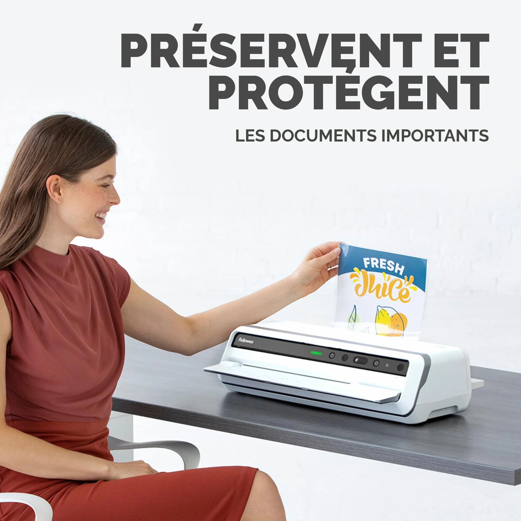 Fellowes Pochette Plastification 80 Microns A3 Pack 100 Feuilles Finition Brillante