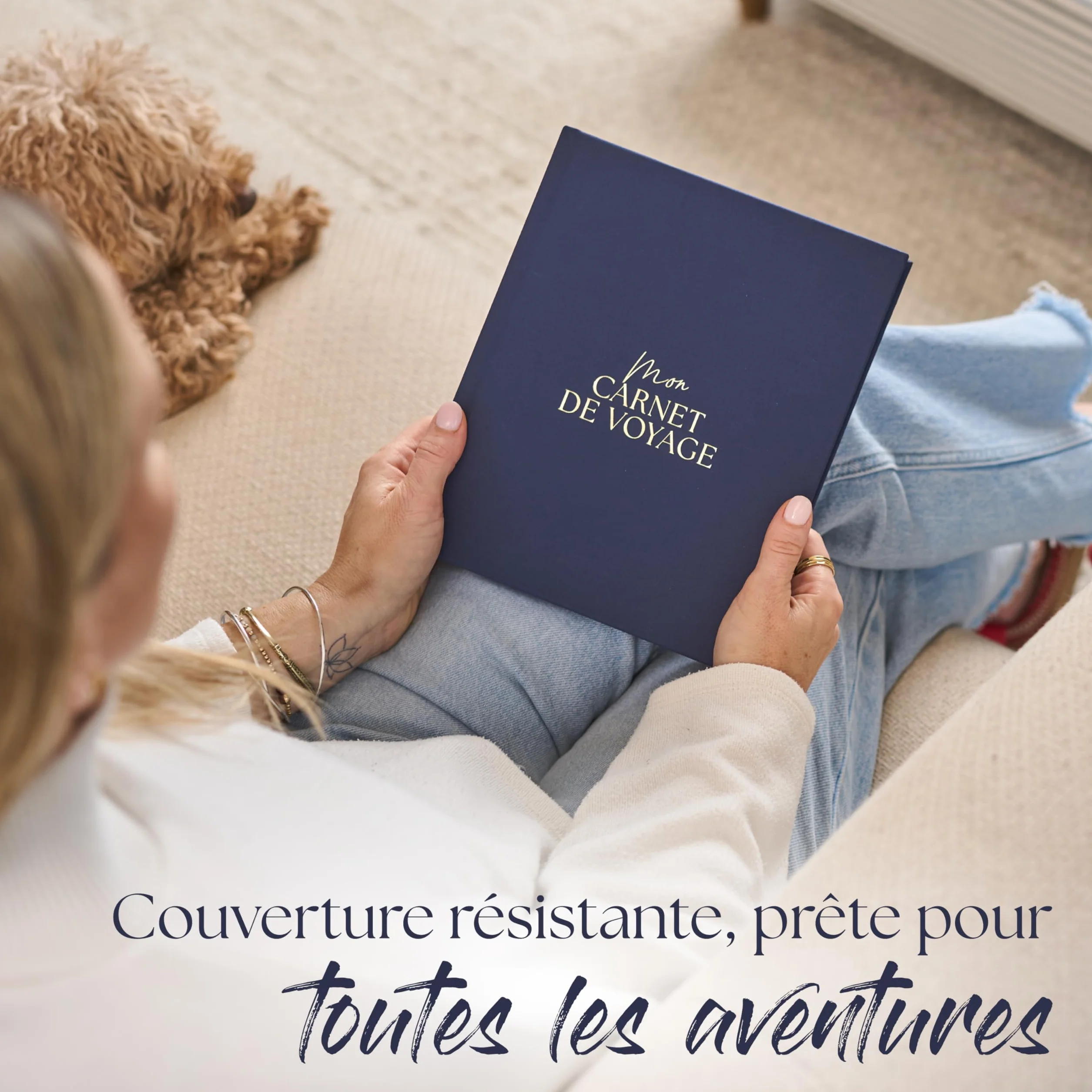 Carnet de Voyage à Remplir Journal de Voyage Cahier de Voyage Livre de Souvenirs Adulte Bucket List 16 Voyages Bleu marine