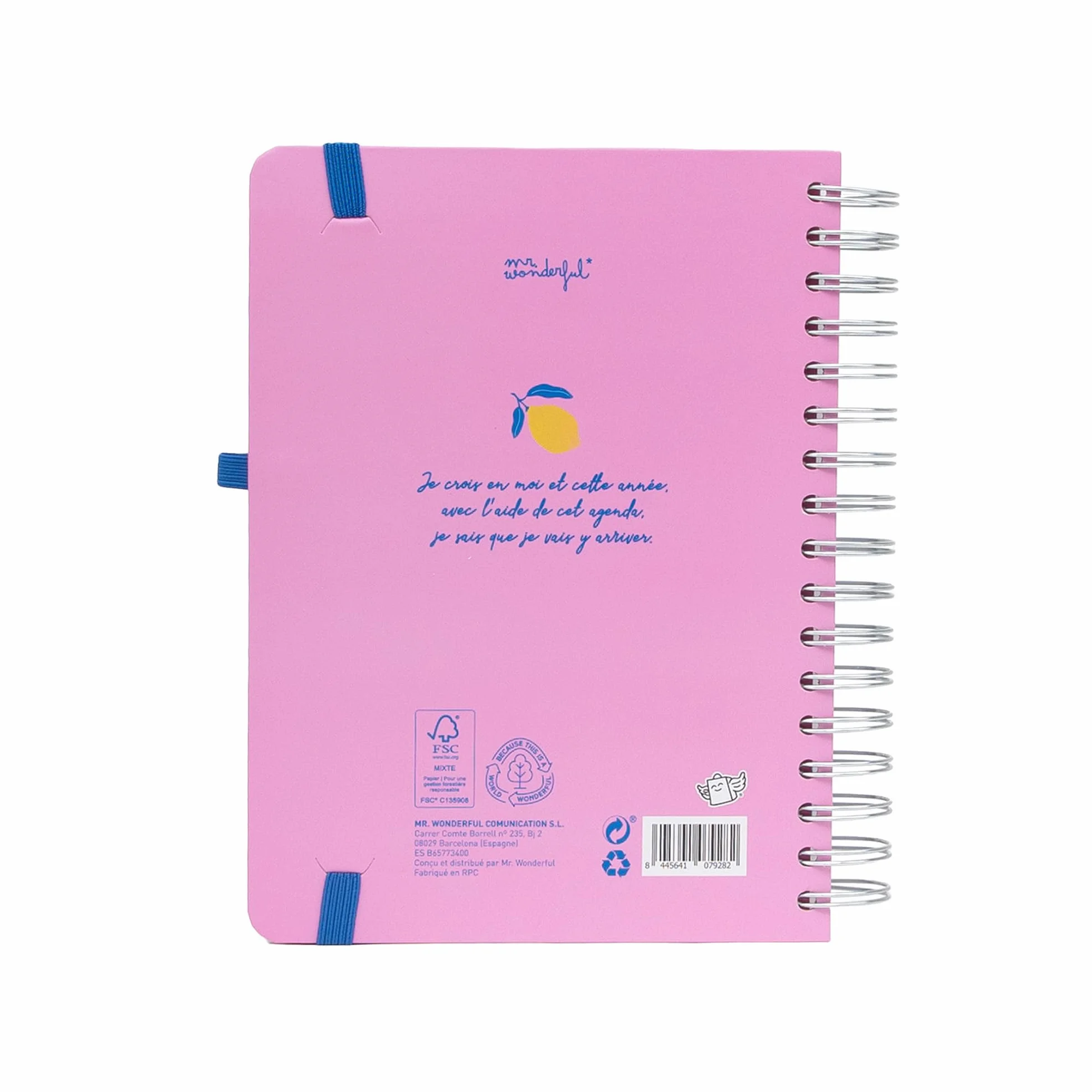 Agenda Mr. Wonderful 2026-27 Journalier Si la vie te donne des citrons