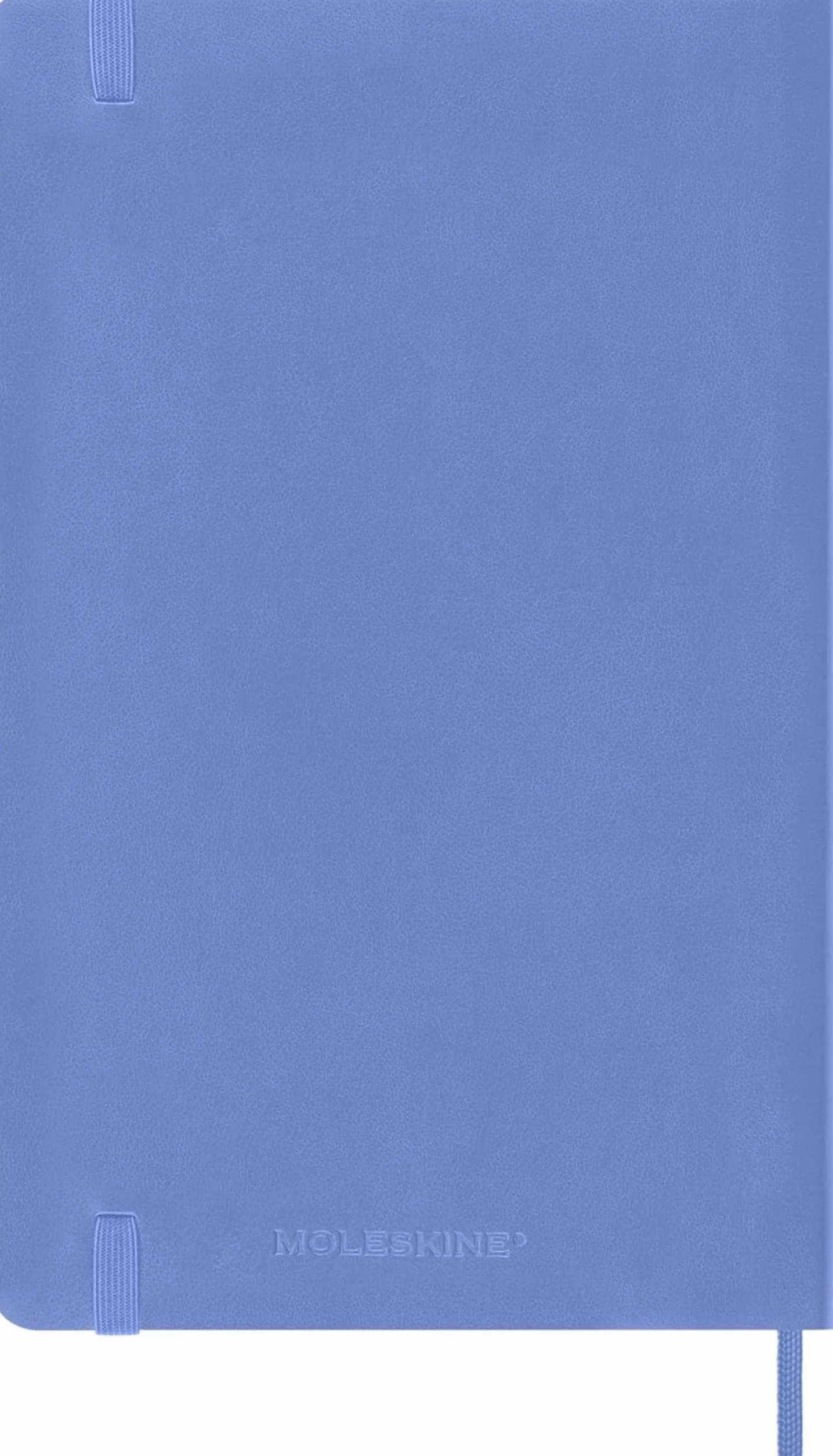 Moleskine Carnet Classique Ligné Couverture Souple Fermeture Elastique Taille Large 13 x 21 cm Bleu Hortensia 240 Pages