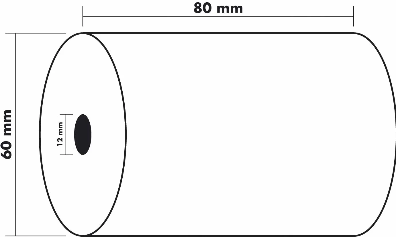 Exacompta Bobines pour balance 80 mm x 56 mm 48g/m² sans BpA Blanc 44 m