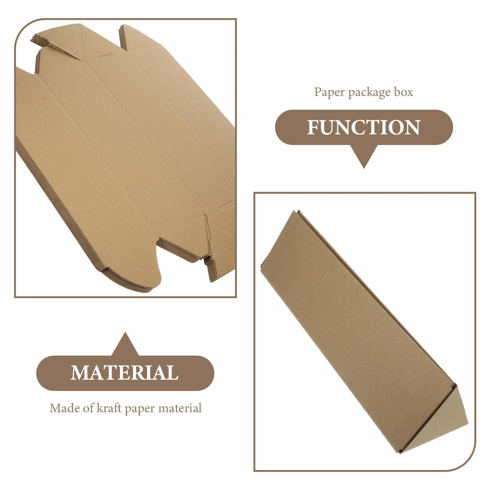 Tubes d'expédition Triangulaires en Papier Kraft Lot de 10 pour Transport et Stockage de Dessins et Affiches