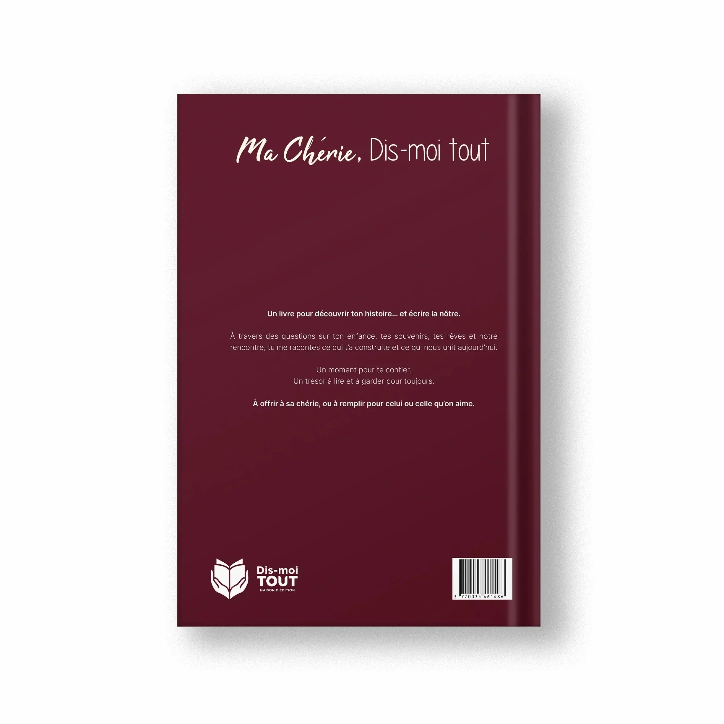 Livre de Questions sur l'Histoire et les Souvenirs du Couple, Couverture Cartonnée, 21 x 29,7 cm, 80 Pages