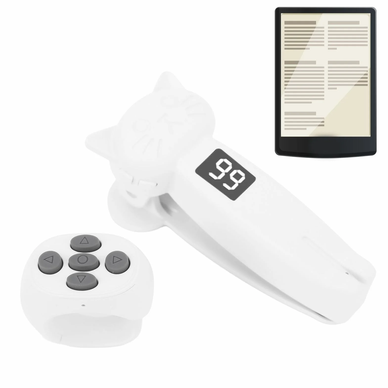 SENECESLI Bluetooth Page Turner Clicker pour iOS Android Tablettes Lecture Romans