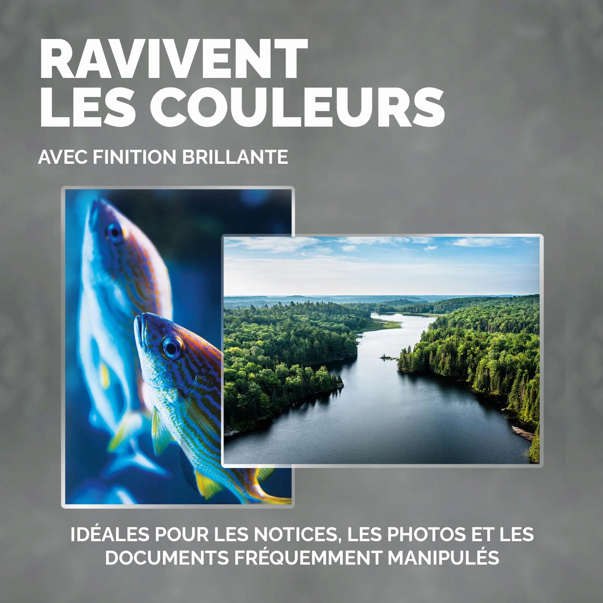Fellowes Pochette Plastification 80 Microns A3 Pack 100 Feuilles Finition Brillante