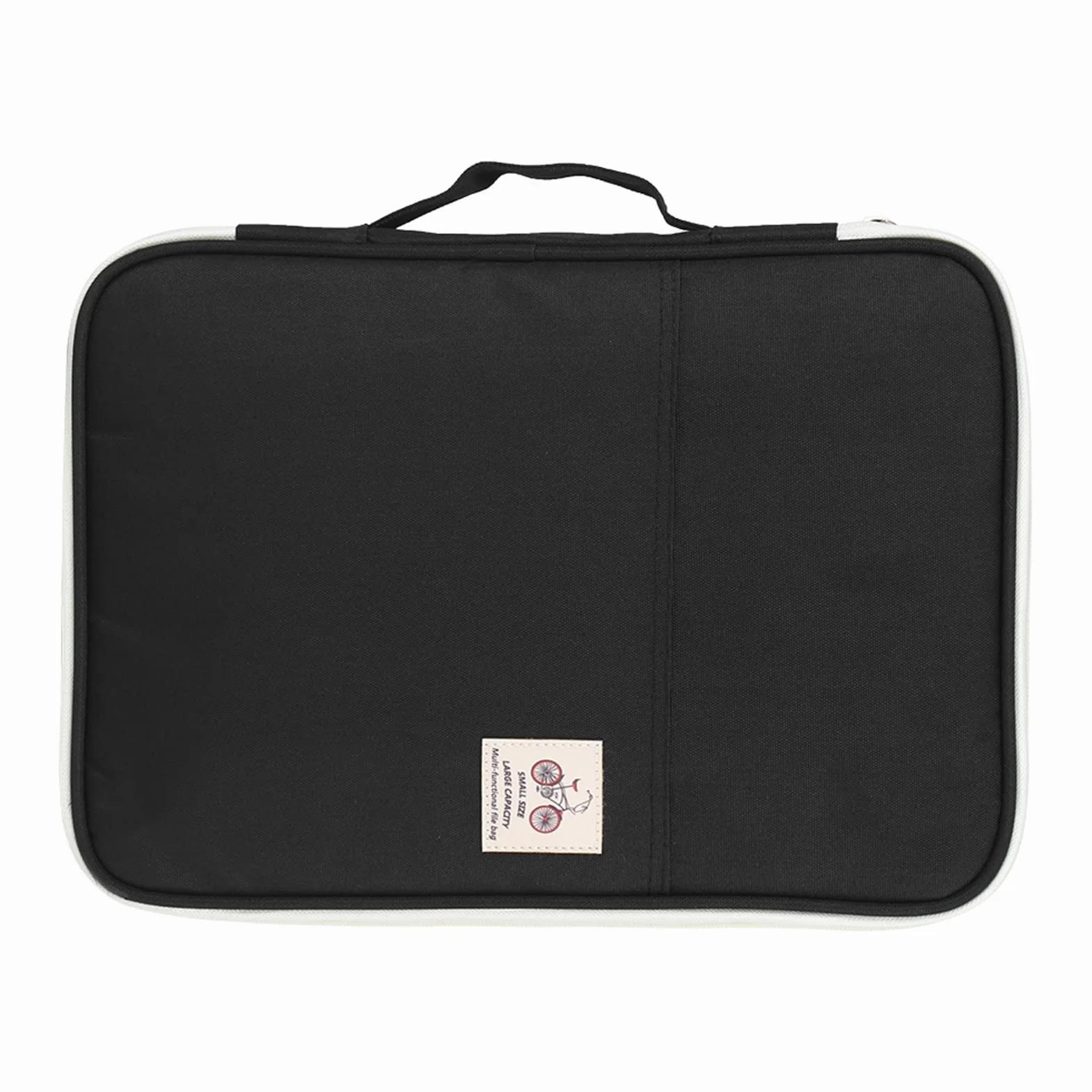 Pochette De Voyage Multifonction A4 Imperméable Oxford Cloth Sac Certificat Documents Avec Fermeture éclair étanche Organizer Passeport Conference Folder Noir