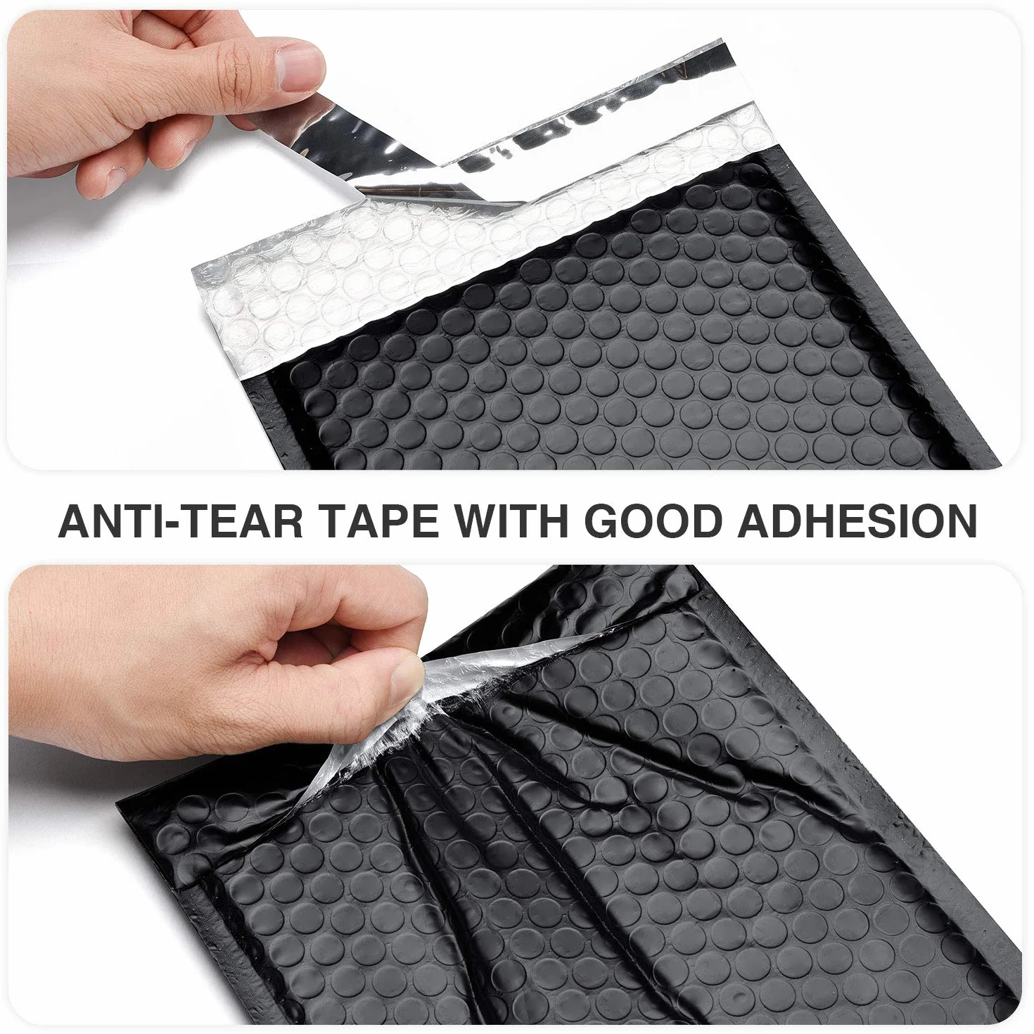 Poly Bubble Mailers A5 15,3 cm x 22,9 cm Auto-scellant Sarcelle Noir 50 pcs