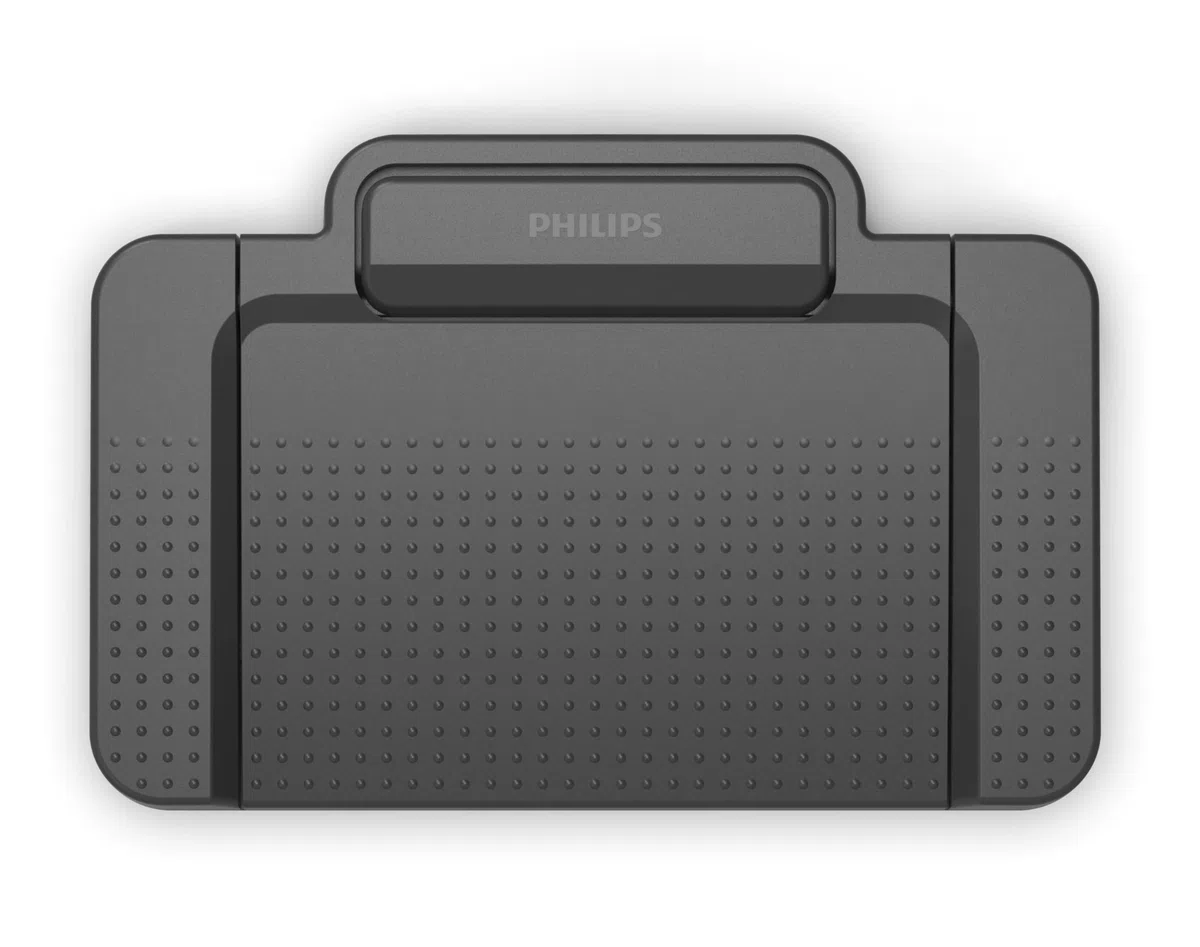 Philips ACC2310 Pédale de Commande, USB Interrupteur à Pied Design 3 Pédale, Plug et Play, sans Logiciel, Anthracite