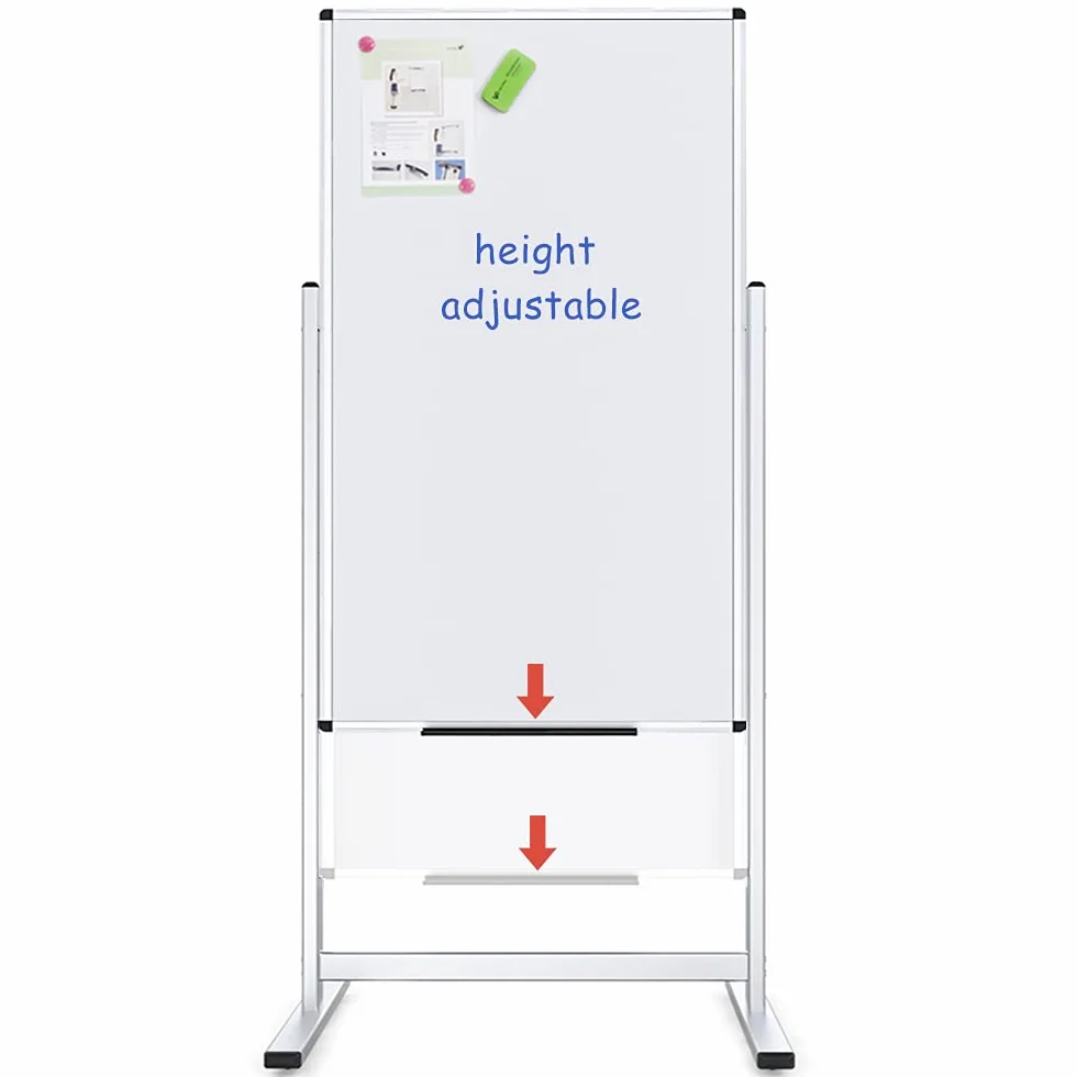 Viz-Pro Support magnétique double face pour tableau blanc Cadre et support en aluminium 1200 x 600 mm
