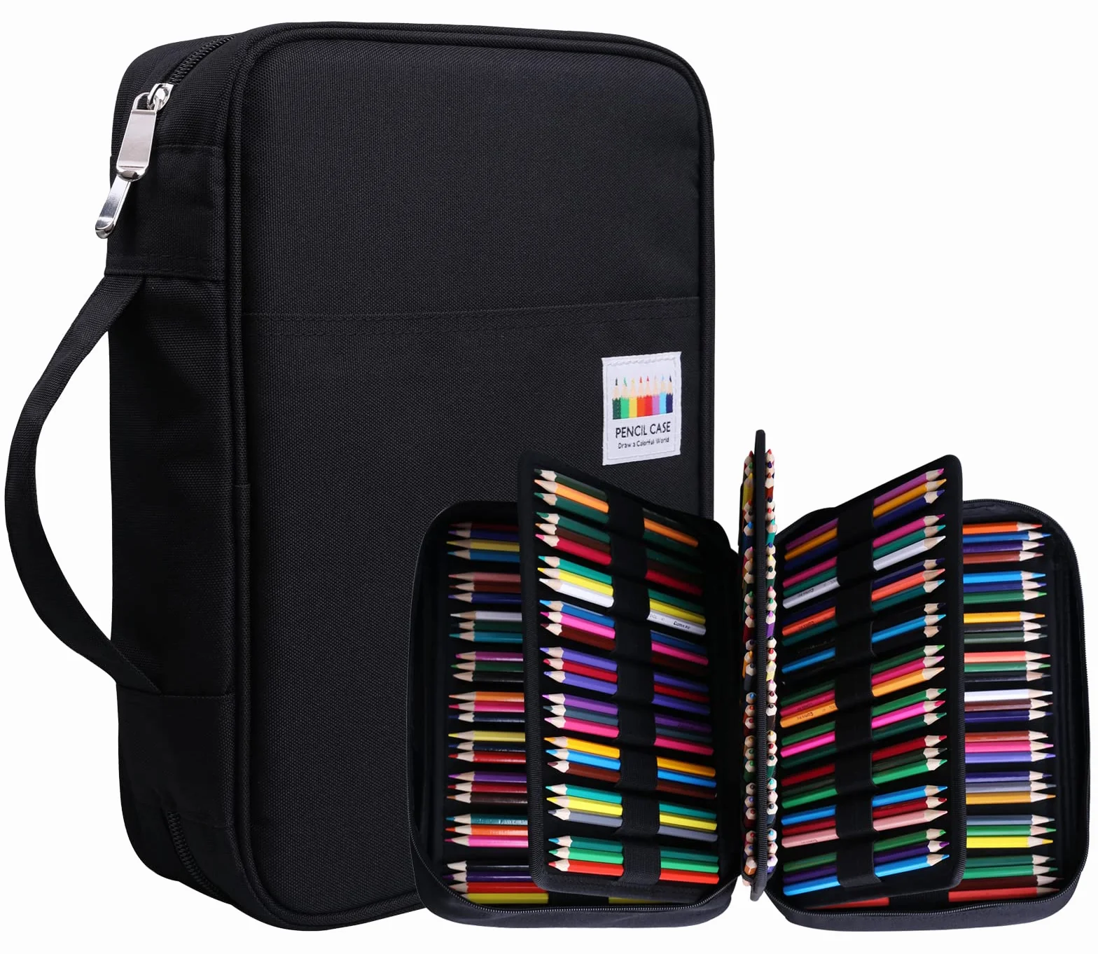 JAKAGO Grande Trousse Crayon de Couleur 220 Portable étanche avec Poignée Solide