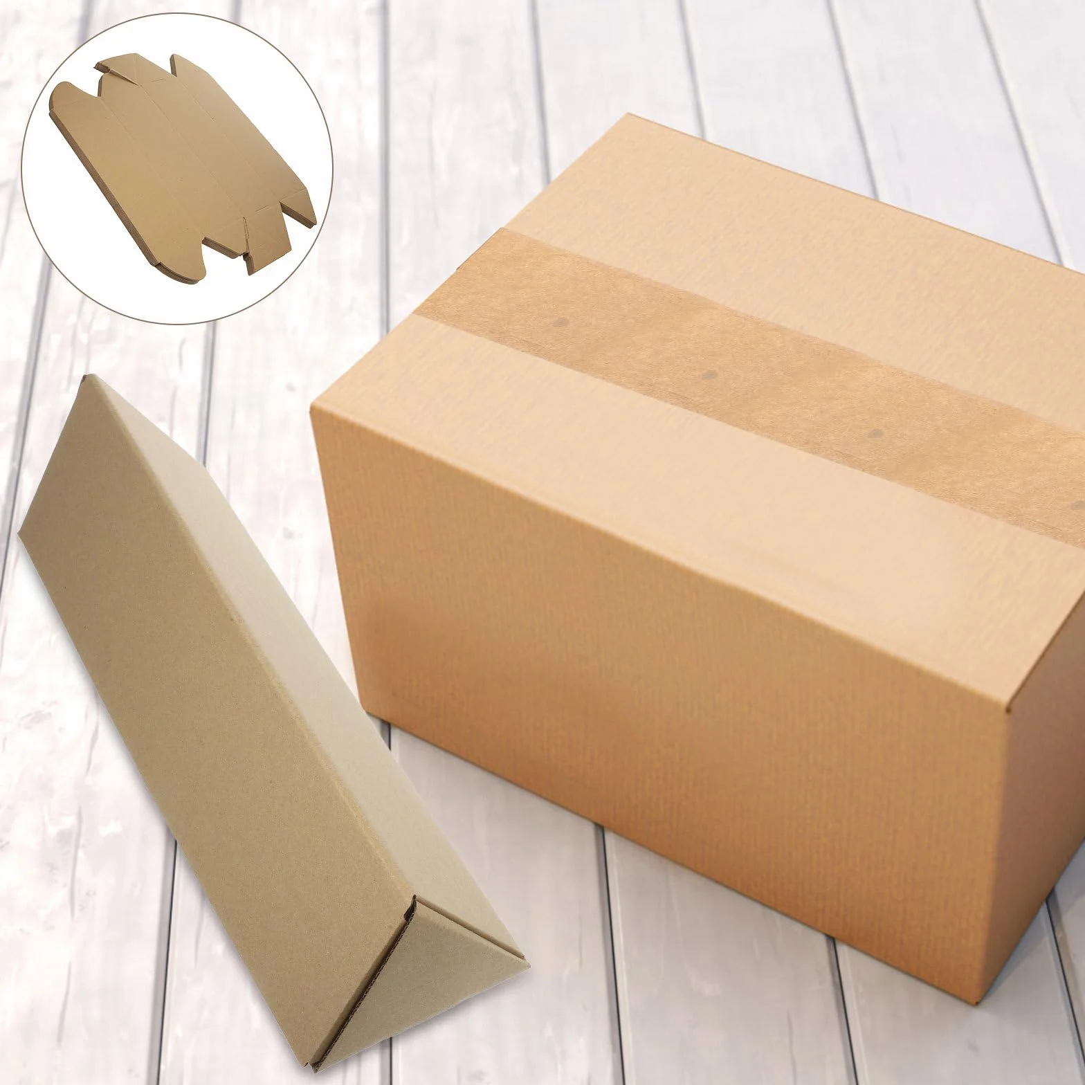 Tubes d'expédition Triangulaires en Papier Kraft Lot de 10 pour Transport et Stockage de Dessins et Affiches