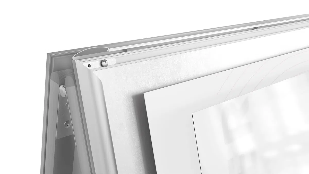ALLboards Chevalet Porte-Affiche Double Face Cadre en Aluminium Gris – Format A1