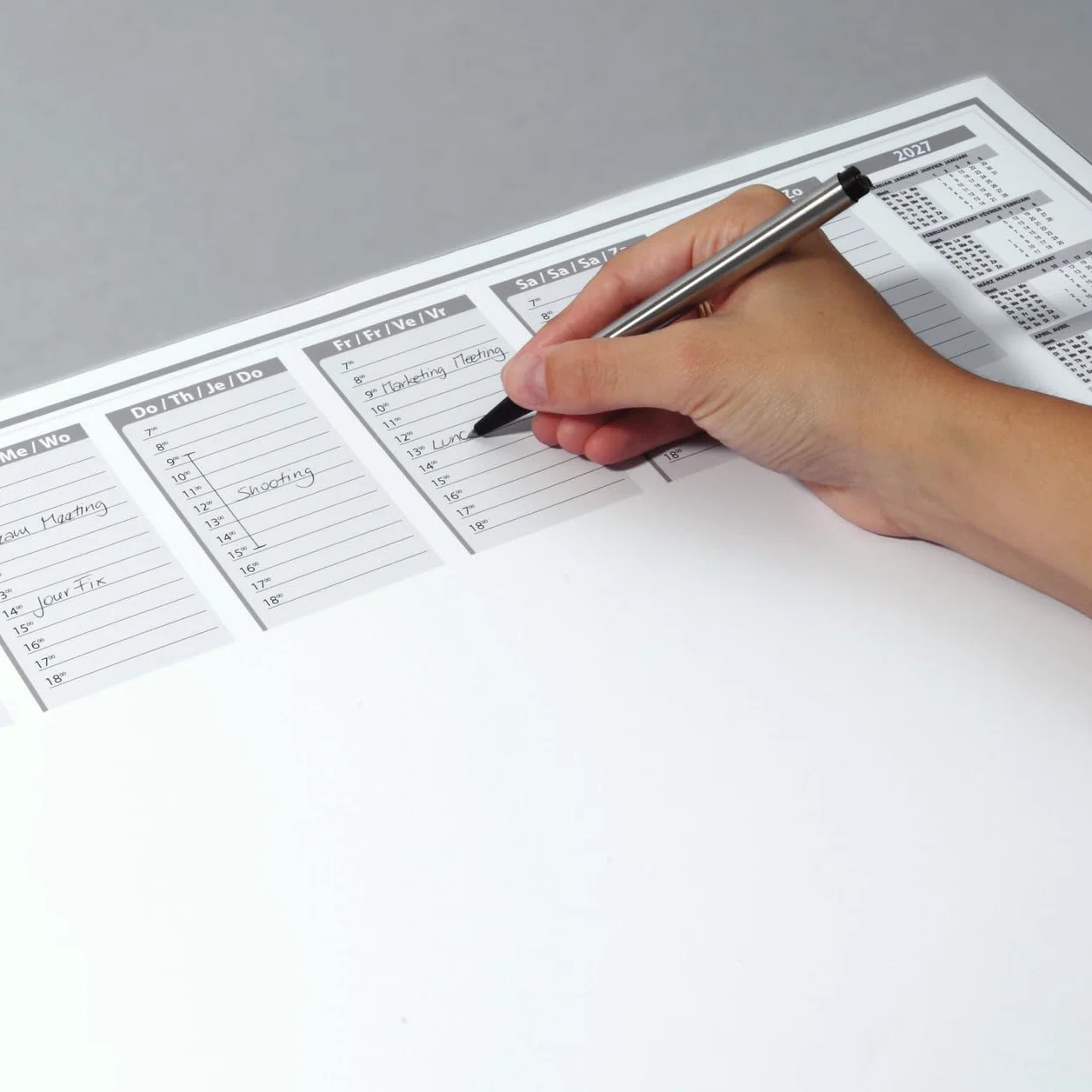 SIGEL H6365 Sous-main en papier A2 59.5 x 41 cm calendriers 2 ans semainier noir et blanc 40 feuilles