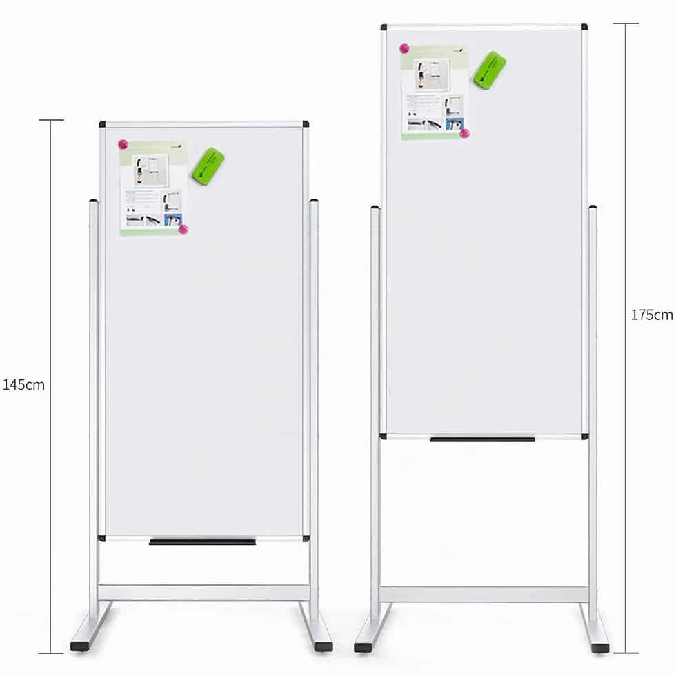 Viz-Pro Support magnétique double face pour tableau blanc Cadre et support en aluminium 1200 x 600 mm