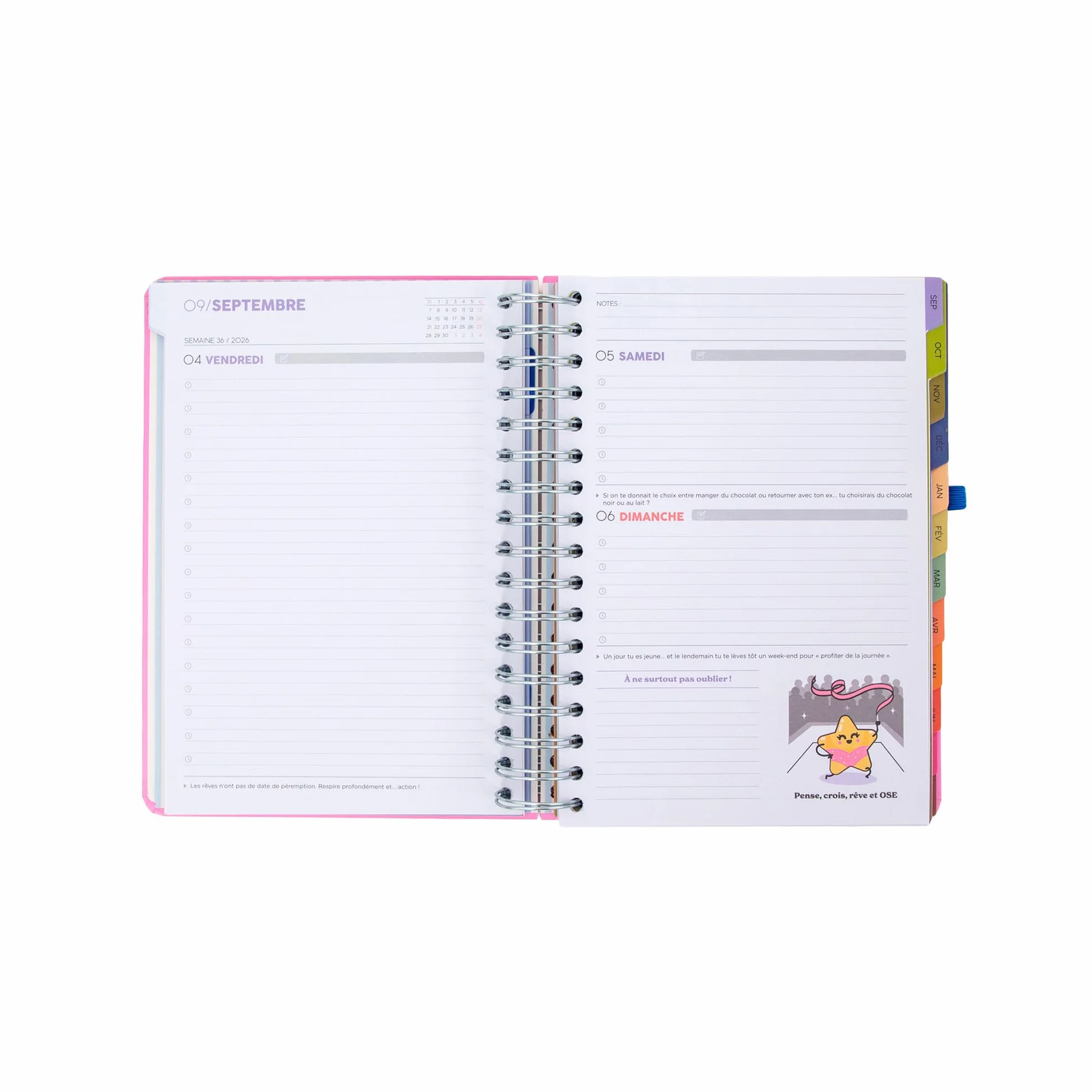 Agenda Mr. Wonderful 2026-27 Journalier Si la vie te donne des citrons