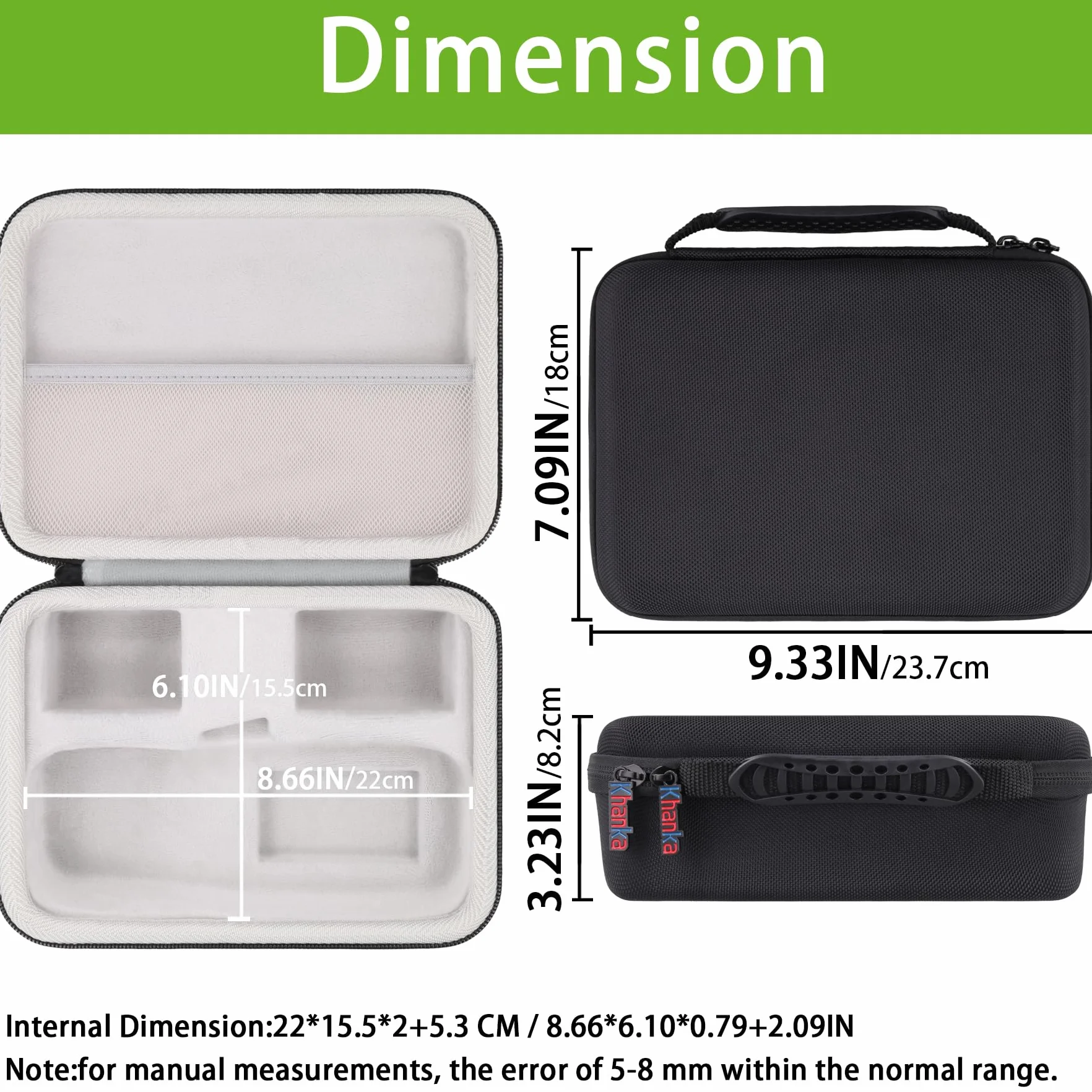 Khanka Étui pour DYMO LetraTag LT-100H/LT-100H Plus/XR Étiqueteuse Portative, Compatible avec Rubans Plastiques DYMO Letratag