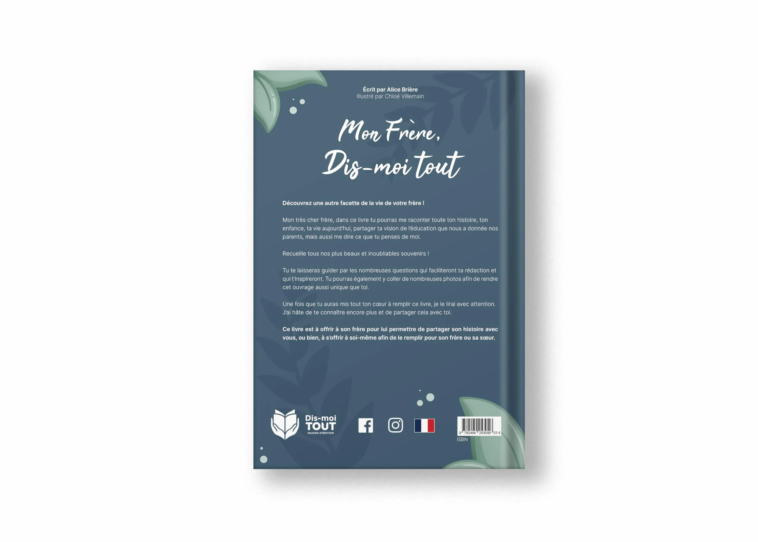 Livre "Mon frère, dis-moi tout" : +100 questions à remplir, idée cadeau originale pour anniversaire ou Noël