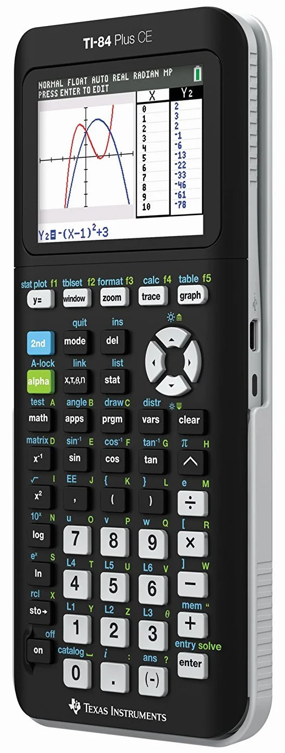 Texas Instruments TI-84 Plus CE Calculatrice graphique, noir