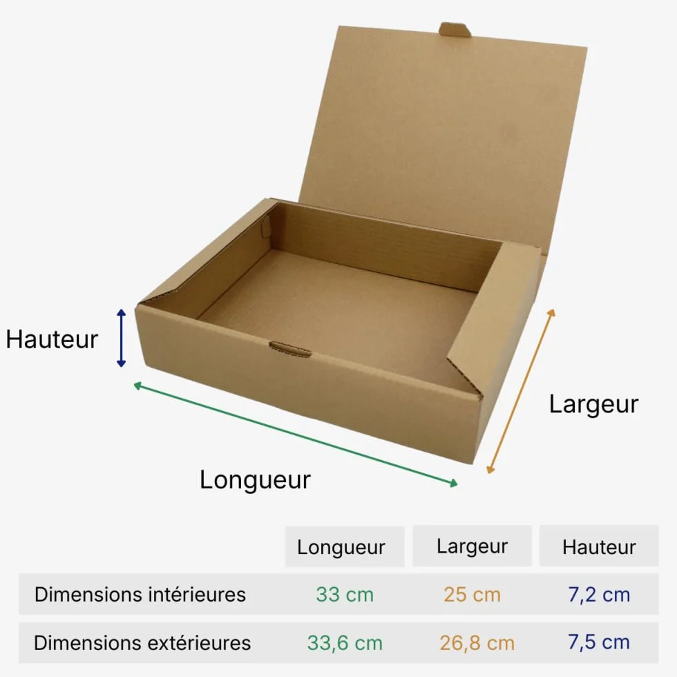 Life Pack Boite carton emballage colis M Lot de 10 33 x 25 x 7 cm Renforcé