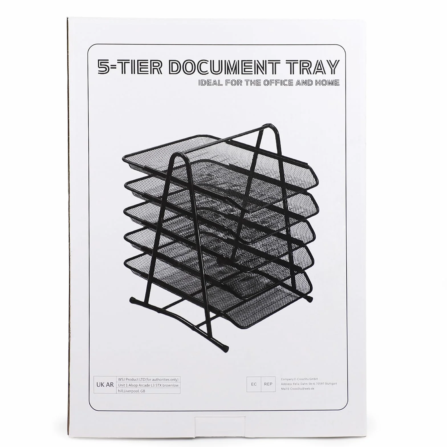 Bac à courrier en maille métallique 5 niveaux, organisateur bureau tiroir maille