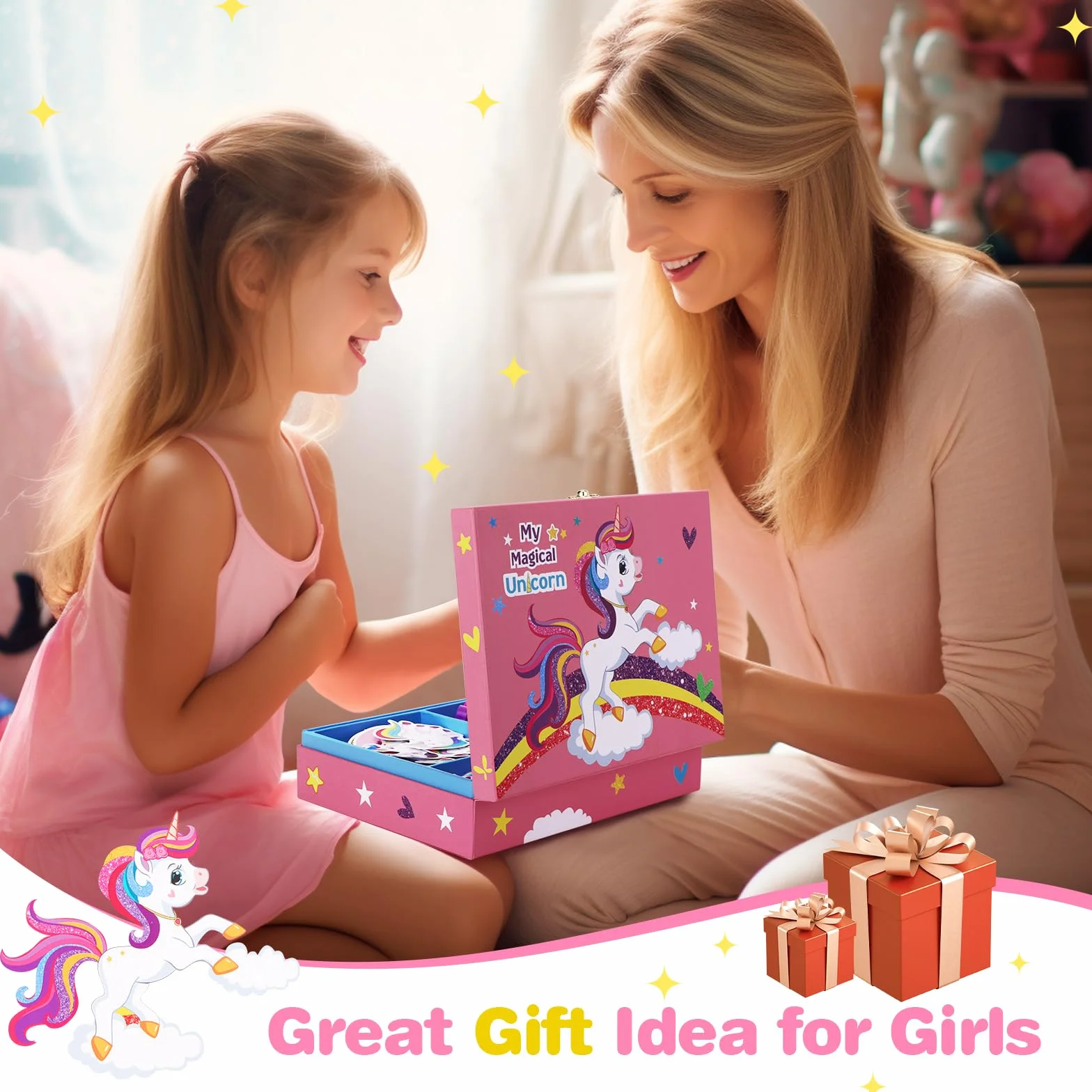Ensemble de papeterie licorne 112 pièces pour filles 5-12 ans cadeau Noël