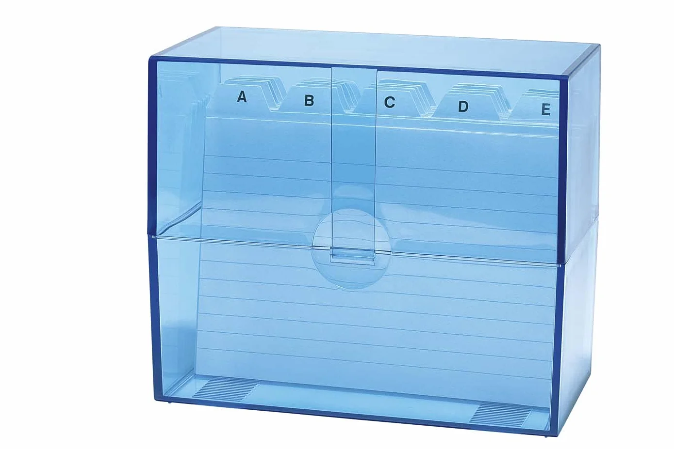 Wedo Fichier A6 avec cartes registre alphabétique 200 cartes Transparent Bleu