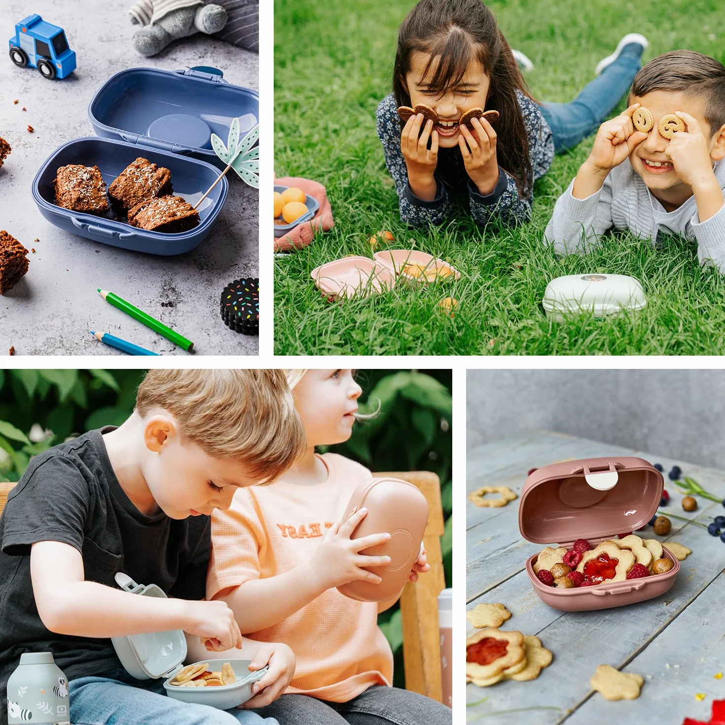 Monbento MB Gram Fox Boîte à Goûter Enfant Snack Box Sans BPA Rose Cannelle