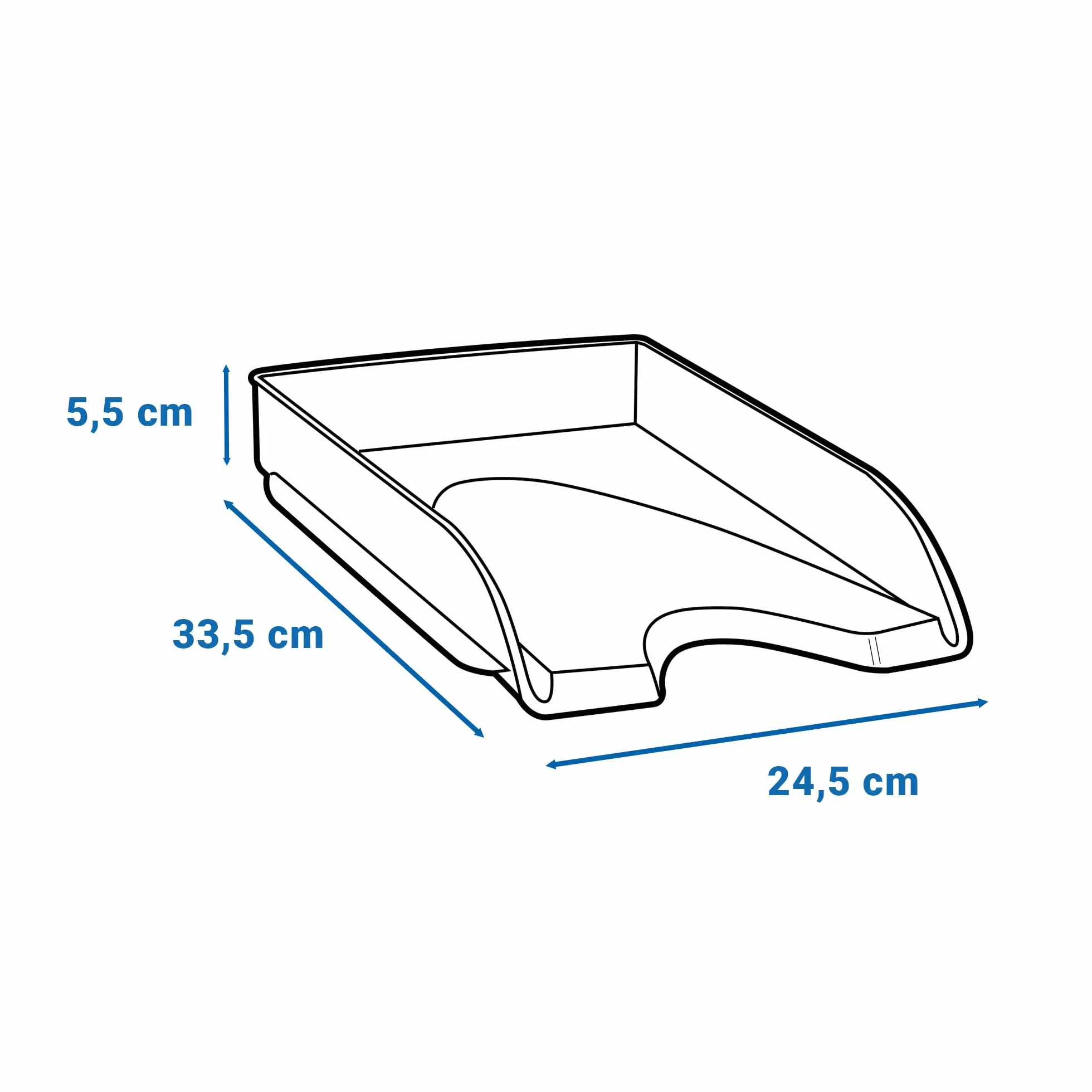 CEP Lot 5 Corbeilles à courrier Banette Organiseur Energy Gloss Rangement Bureau Papier A4 24x32cm