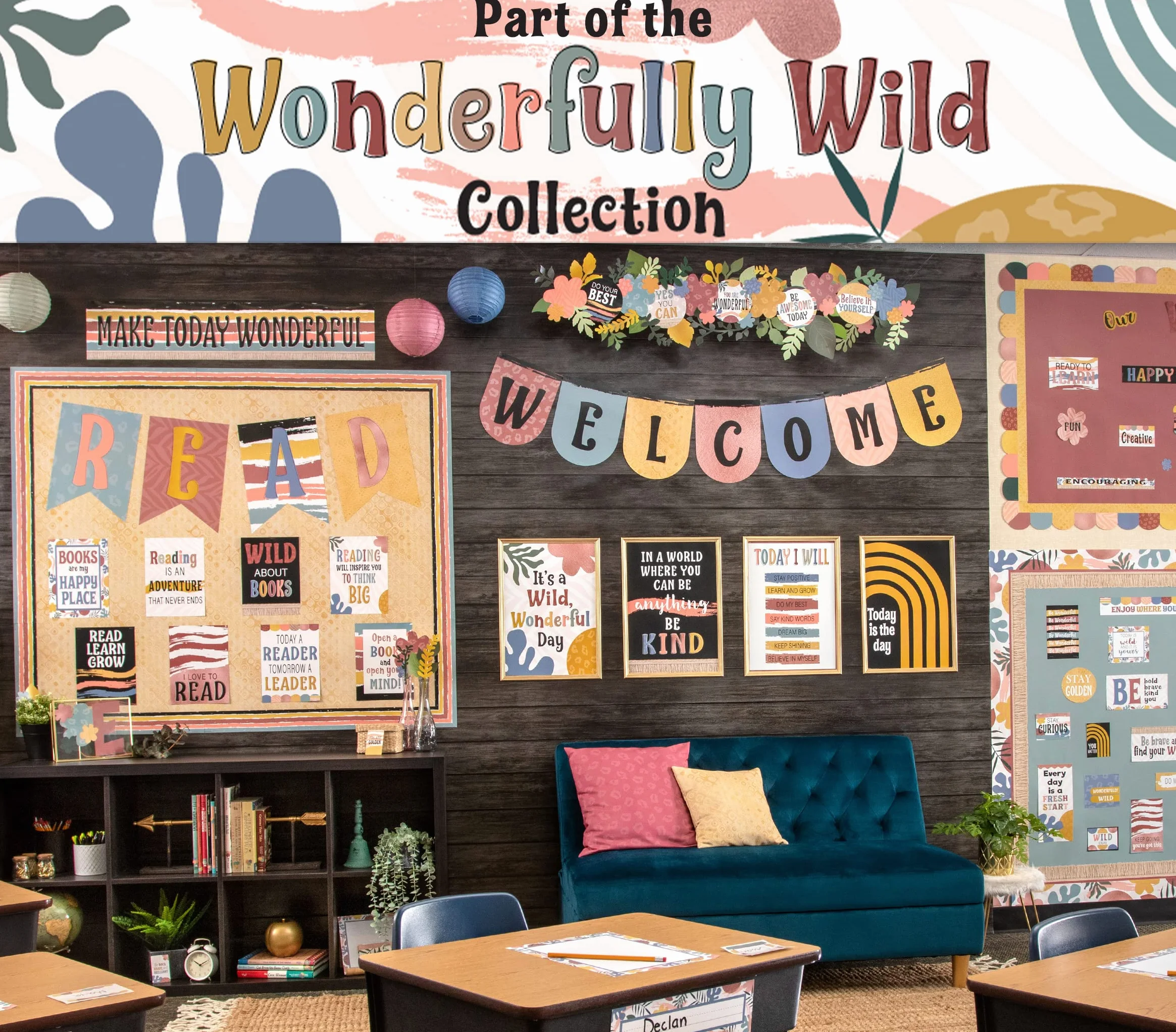 Teacher Created Resources Tableau d'affichage Calendrier Wonderfully Wild