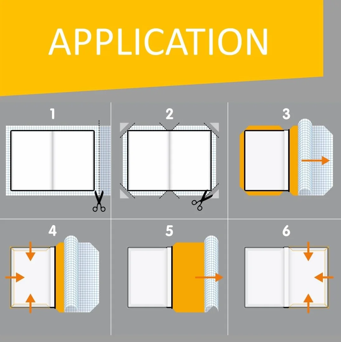 Couvertures de protection de livre adhésives transparentes 15 m x 40 cm rouleau