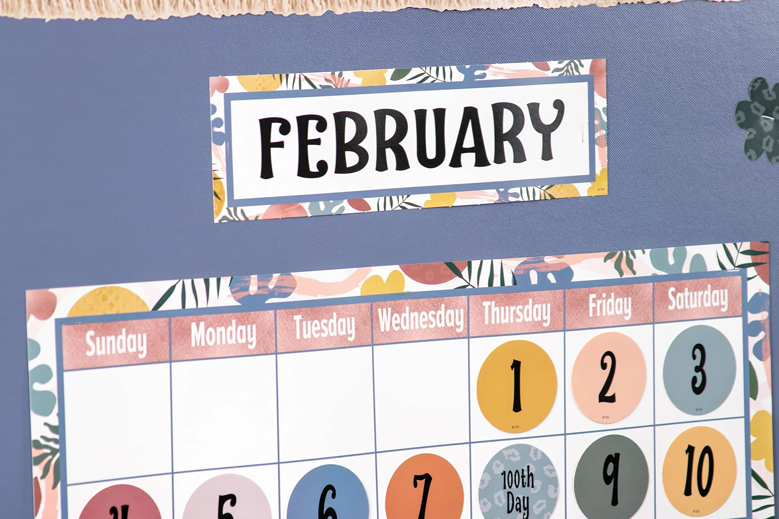 Teacher Created Resources Tableau d'affichage Calendrier Wonderfully Wild