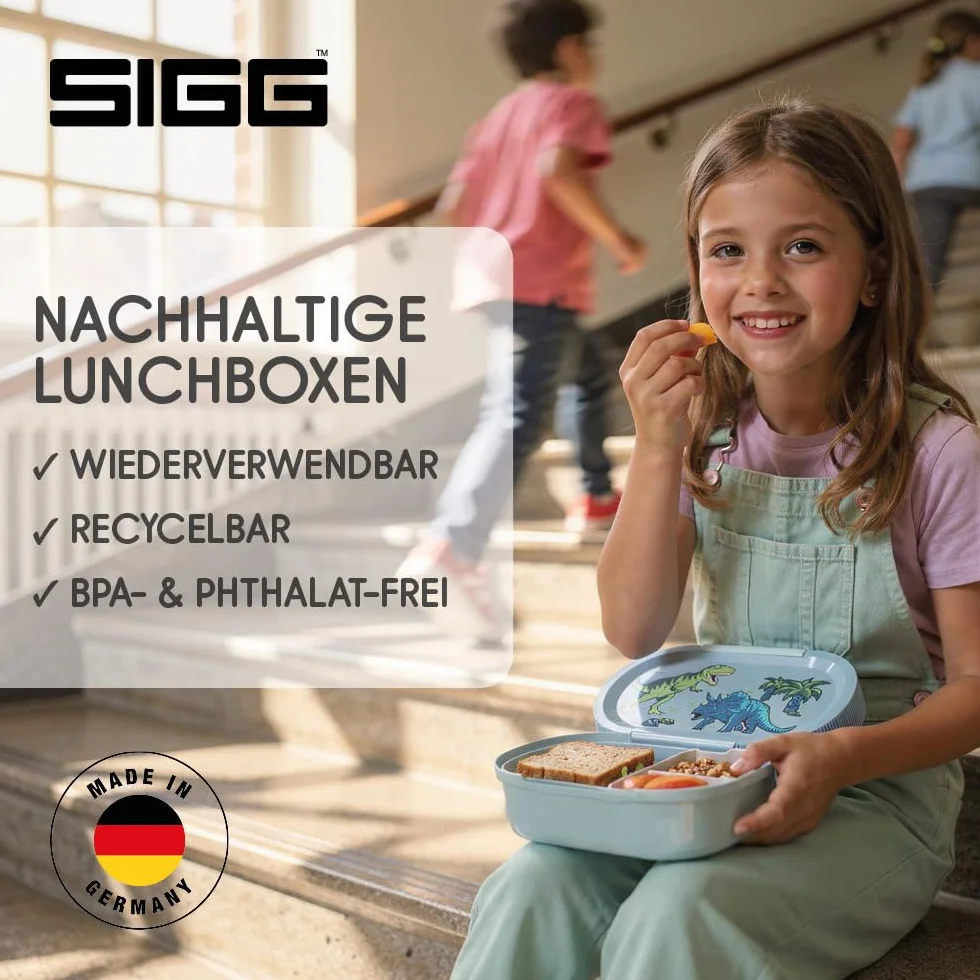 SIGG Lumo Rainbow Plus Boîte à déjeuner enfant 2 en 1 Sans BPA Rose 0,8 l