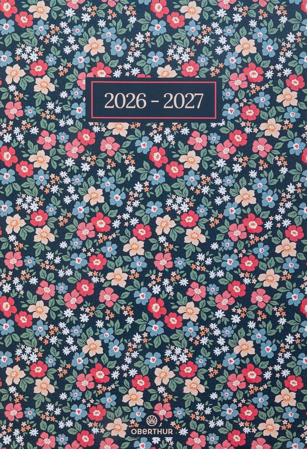 Oberthur Agenda Semainier Chelsea 17 x 24,5 cm Septembre 2026 Août 2027 Fleurs Champêtres