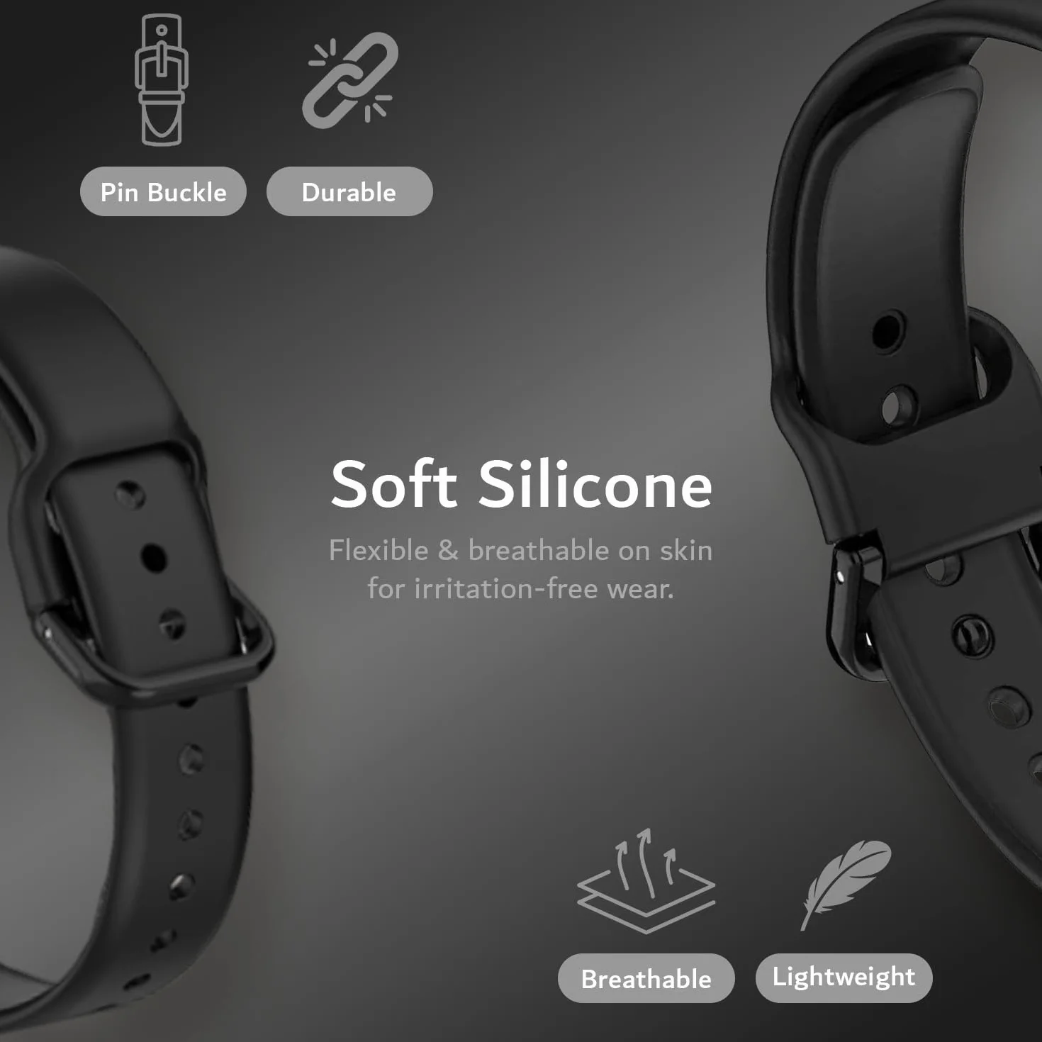 TUDIA Étui en PC à clipser avec Bracelet réglable en silicone pour enregistreur PLAUD NotePin AI