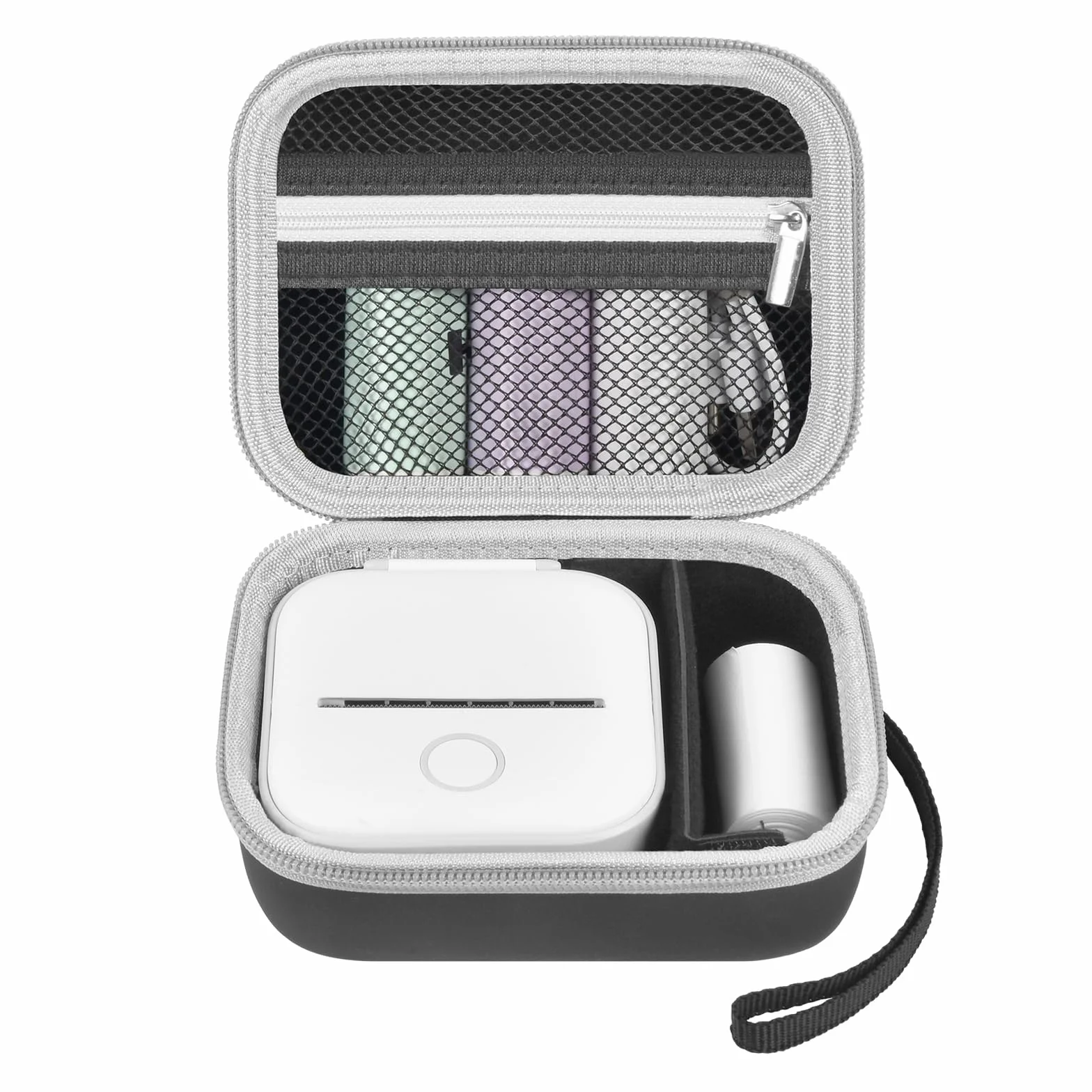 ANKHOH Étui pour étiqueteuse Memoking T02 Phomemo M02 M02S M02 Pro Q30S Ponek Mini imprimante de poche noir